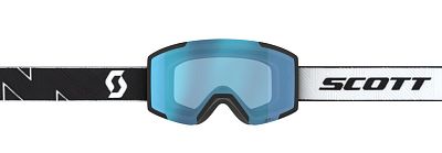 Превью Горнолыжная маска для пасмурной и снежной погоды Маска горнолыжная SCOTT Shield Black White/Aurora Green Chrome (277837-1007371)